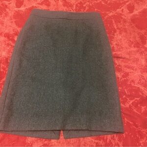 J Crew No 2 Pencil Womens Skirt Size 2 Dark Gray Knee Length Wool